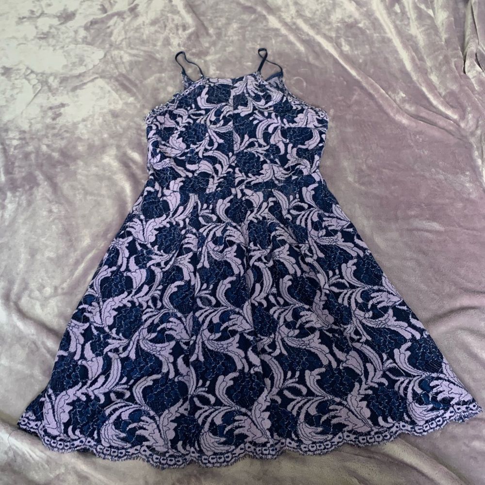 Purple and blue dress